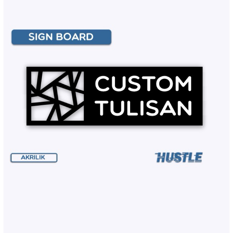 custom nama ruangan akrilik timbul / sign board akrilik / papan custom akrilik