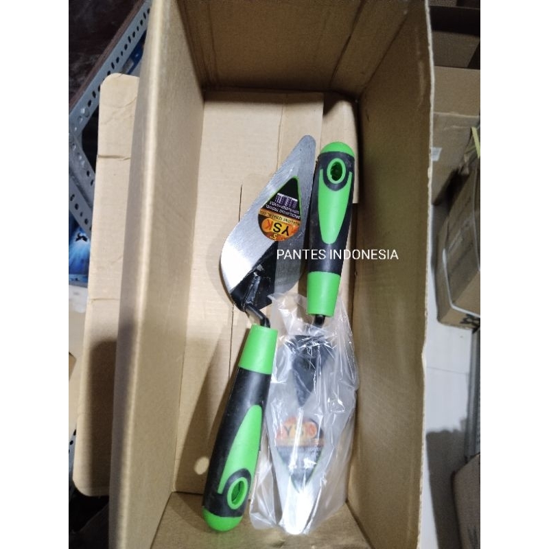 PANTES INDONESIA Cetok Semen LANCIP Gagang Fiber 5 Inch Ekonomis / Cetok Workman alat bangunan / Cet