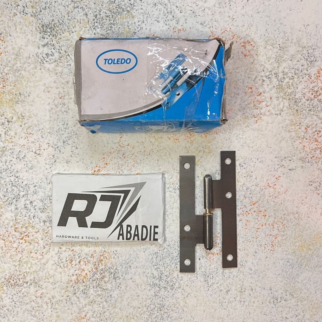 MAYHESAAA - 12 SET ENGSEL H CHROME TEBAL TOLEDO 80X50 110X55 140X60MM COPOT PASANG