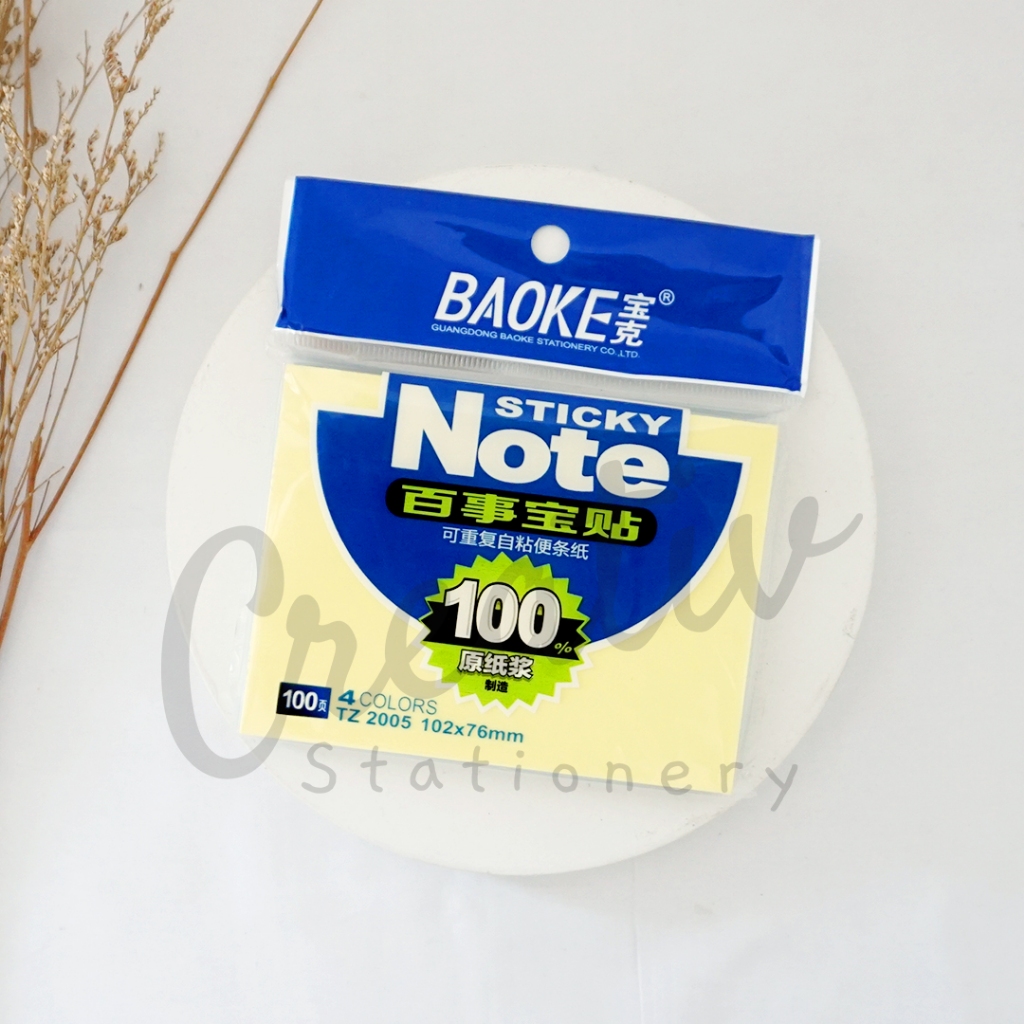 

BAOKE Sticky Notes Warna 102X76 Mm Penanda Halaman