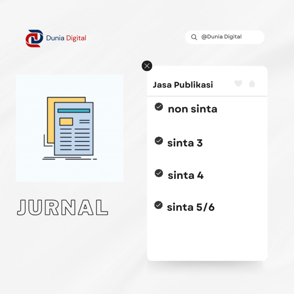 Jasa Publikasi Jurnal Ilmiah Non SInta FAST TRACK| Publikasi Jurnal Non Sinta Jasa Publikasi Jurnal 