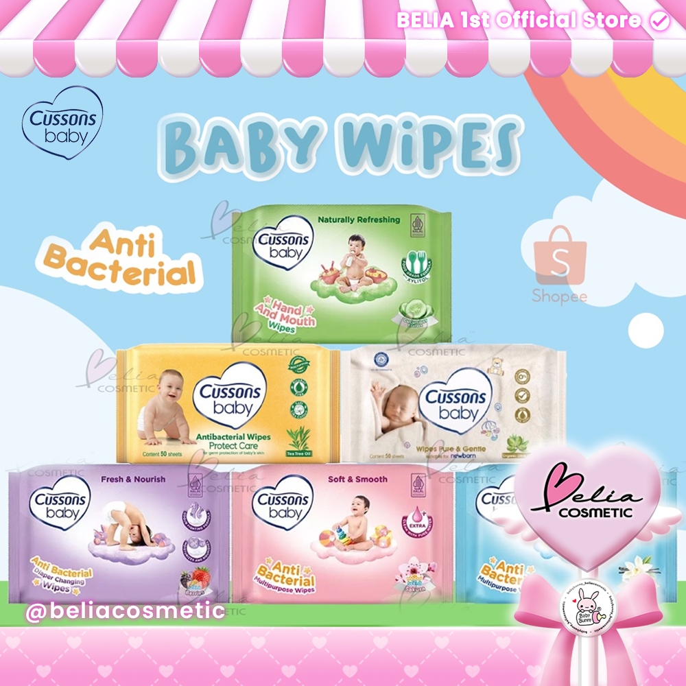 ❤ BELIA ❤ CUSSONS BABY Wipes | 45 Sheets 45's Sheet | Tisu basah | Tissue Bayi | Tissues | Mild & Ge
