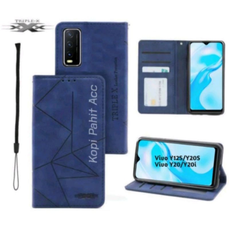 Case untuk Hp Vivo Y20 2021 Y20S Y20i Vivo V2029 V2027 V2032 V2043 Flip cover casing Handphone