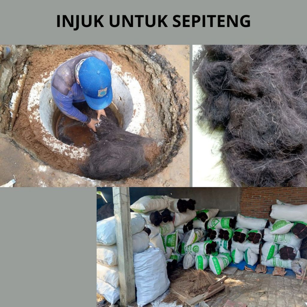 PAKET USAHA Ijuk Penyaring Air 1 Karung, Injuk Aren Hitam