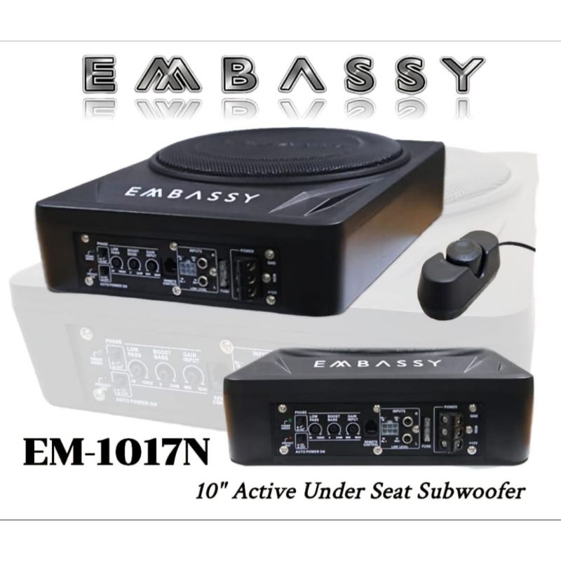 Subwoofer Kolong Embassy EM1017N Original Slim Subwoofer 10inch EM