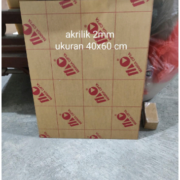 

akrilik tebal 2mm ukuran 40x60 cm terlaris