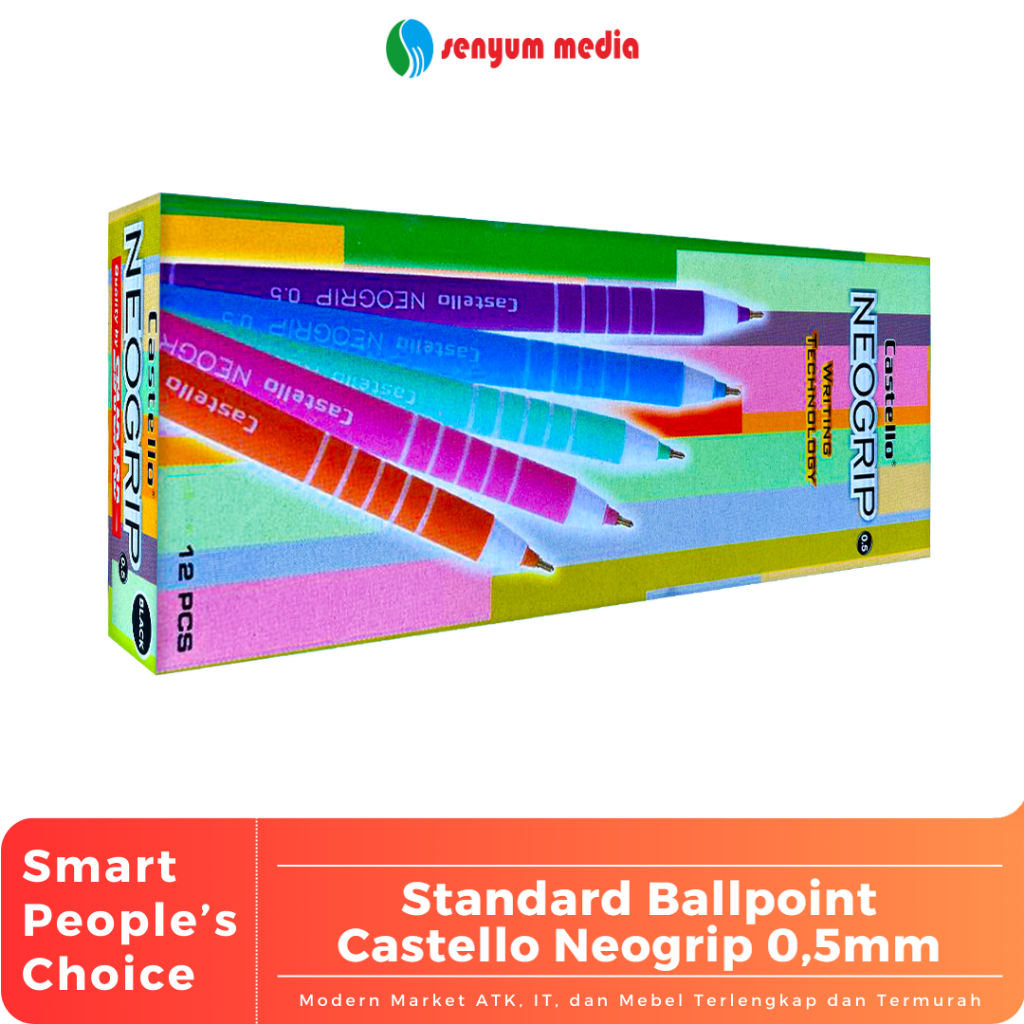 

Standard Ballpoint Castello Neogrip 0,5mm (1 Pack Isi 12 Pcs) (S:DZN)