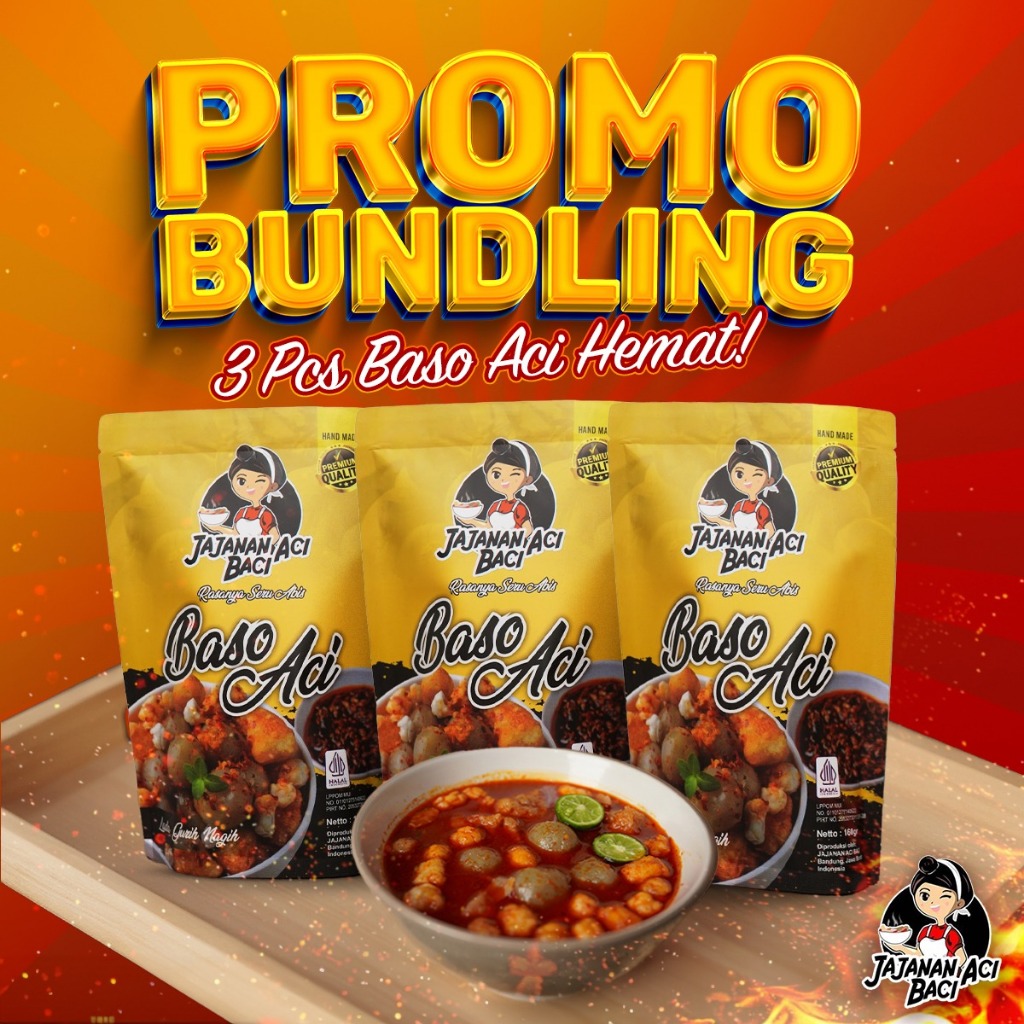

Jajanan Acibaci - Promo Bundling Bamat Bakso Aci Hemat Kemasan Kuning 3pcs