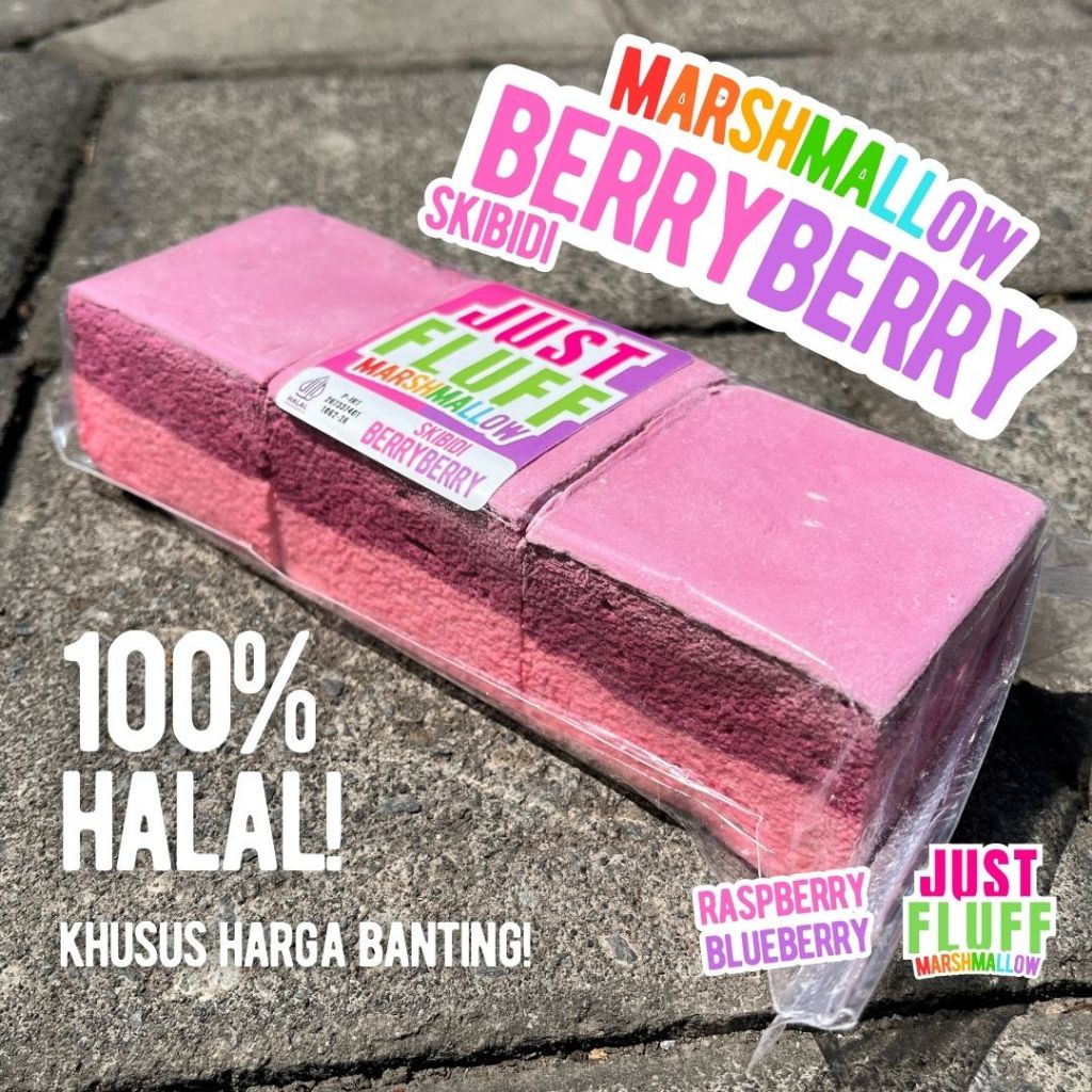 

Marshmallow JustFluff Skibidi BerryBerry [3 KOTAK] [HALAL] JustFluff Marshmallow