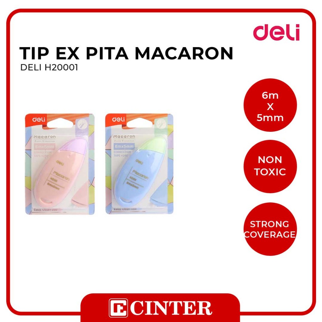 

DELI - CORRECTION TAPE / TIP X KERTAS GULUNG DESAIN ERGONOMIS 5MM 6M H20001