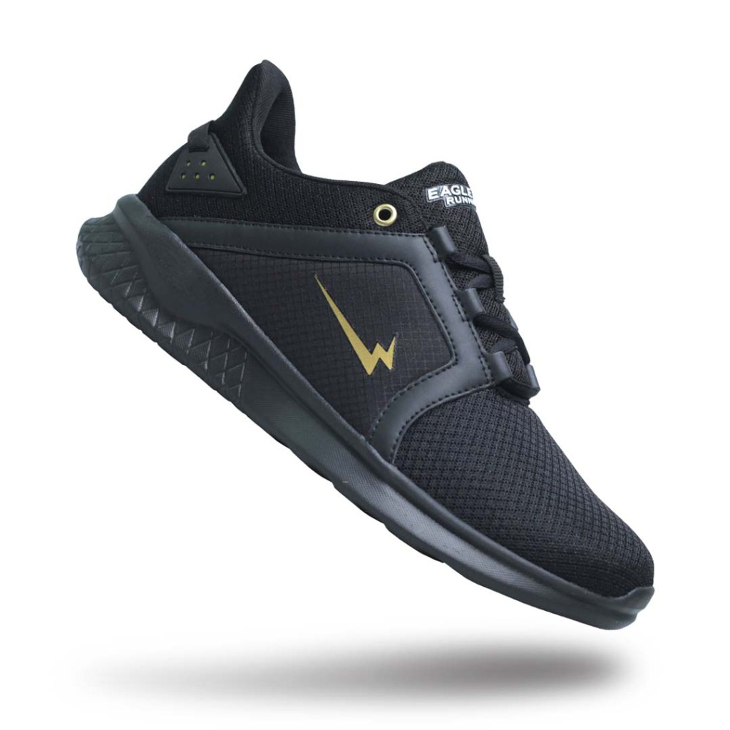 Eagle BlackHawk - Hitam Emas Original RUNNING SHOES