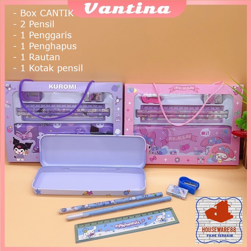 

TEMPAT PENSIL KUROMI SET KARAKTER SANRIO KUROMI / KOTAK PENSIL KUROMI + SERUTAN / TEMPAT PENSIL / PENCIL CASE SANRIO MELODY KUROMI / Alat Tulis Set Karakter Kuromi Murah Lucu / Kotak Pensil Anak Stationery Untuk Hadiah Sekolah Sanrio / Kotak Pensil Viral