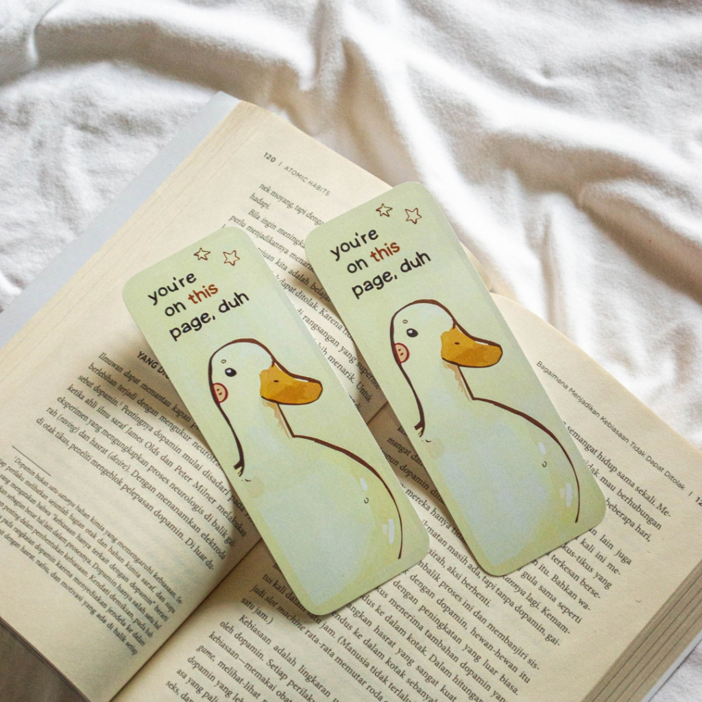 

Duck Paper Bookmark Pembatas Buku Bebek Aesthetic Retro Vintage Souvenir Anak Desain Lucu