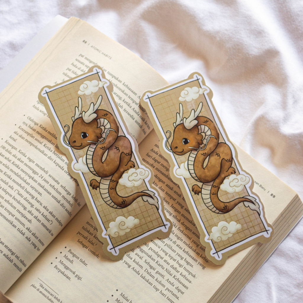 

Pembatas Buku Naga Coklat Dragon Paper Bookmark Besar Hadiah Souvenir Anak