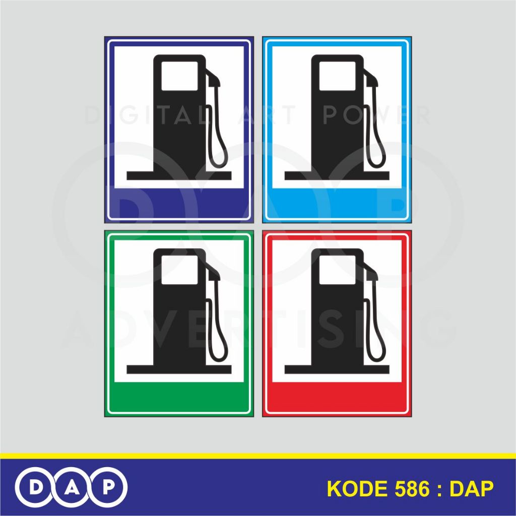 

586 - STIKER LABEL POMPA SPBU - 20 X 25 CM - VYNIL - TERBAIK