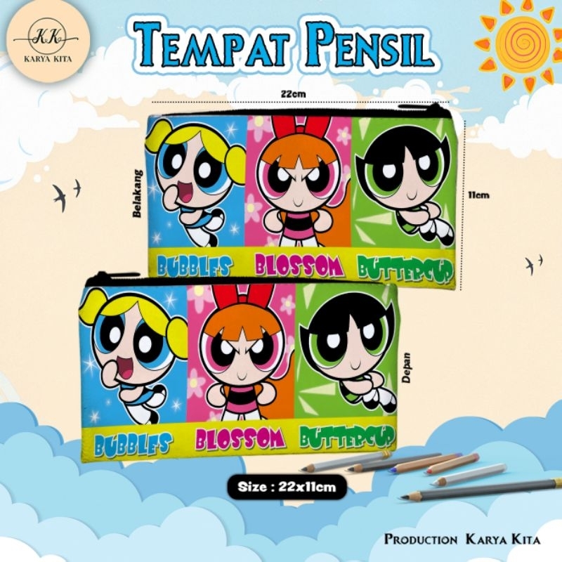 

tempat pensil katalog powerpuff girls kode 04