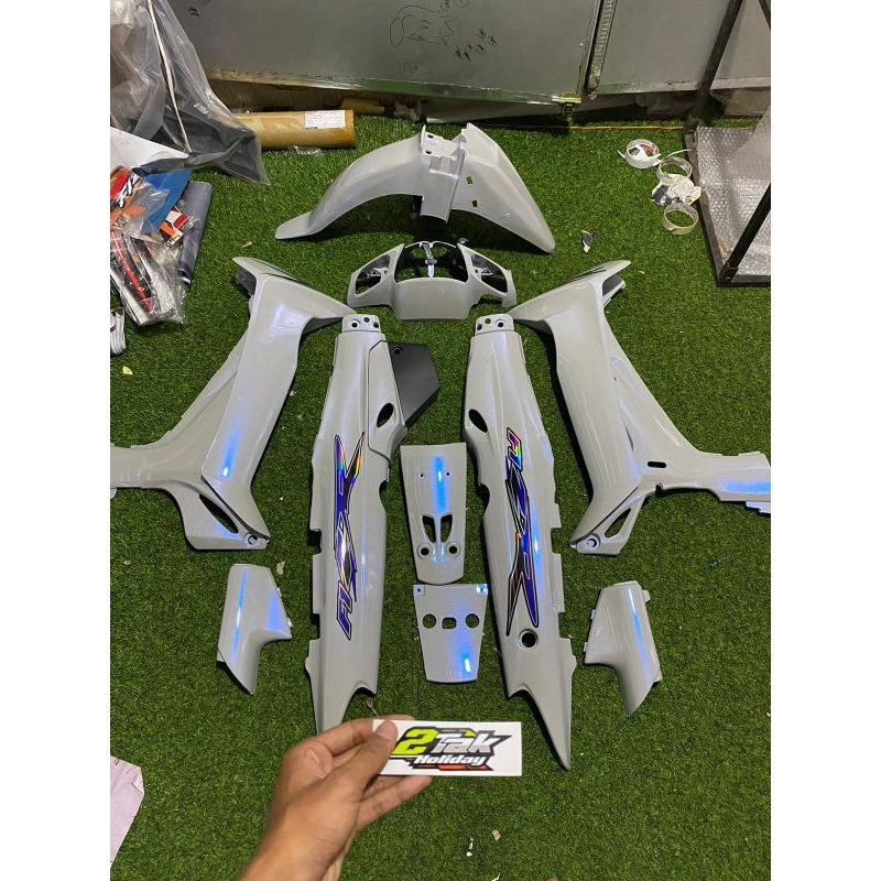 Striping Fiz r simpel hologram biru