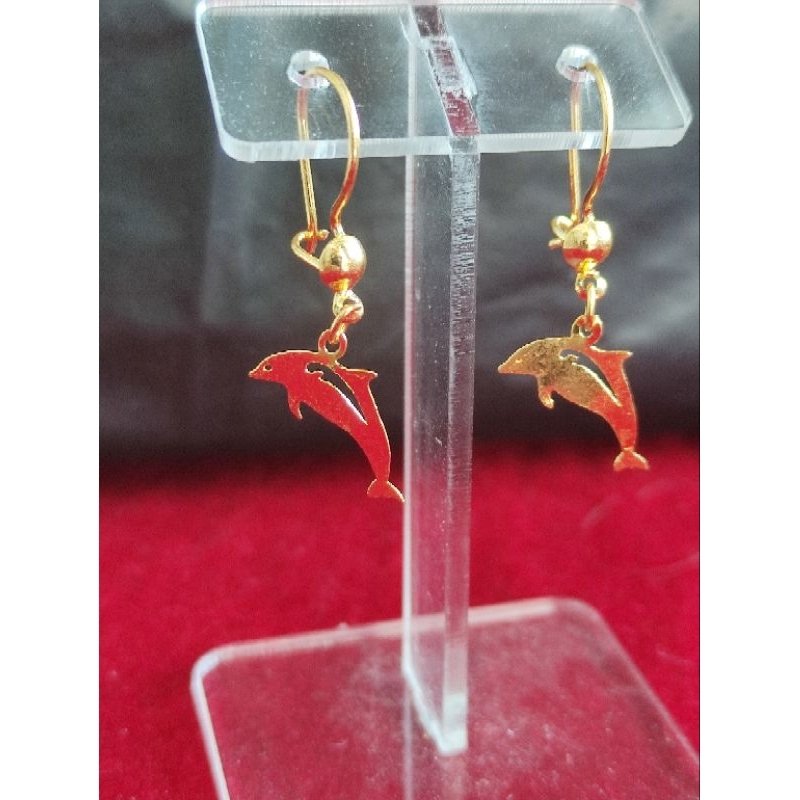 anting lapis emas macam-macam model, anting ikan lumba-lumba, anting titanium, anting anak, anting j