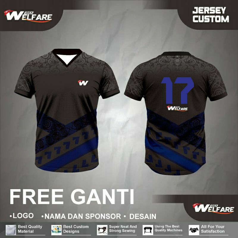 kaos jersey custom full printing desain bebas