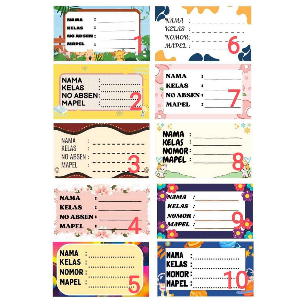 

Stiker NAMA untuk sekolah bisa request diketik nama