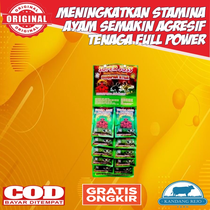 SUPER JOSS Extra Fooding Ayam Laga Original Isi 18 Butir