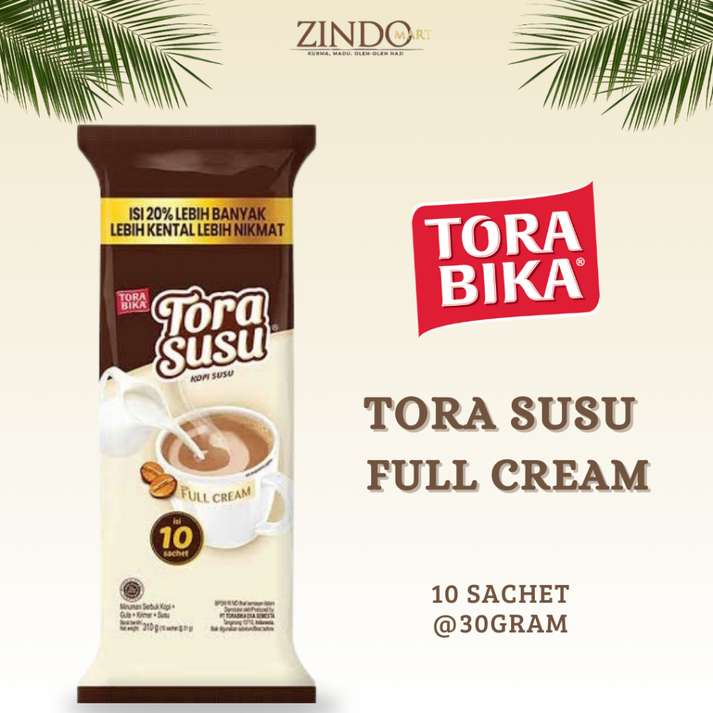 

KOPI TORABIKA SUSU FULL CREAM 1 PACK ISI 10 SACHET @31GR / TORA SUSU 310GR