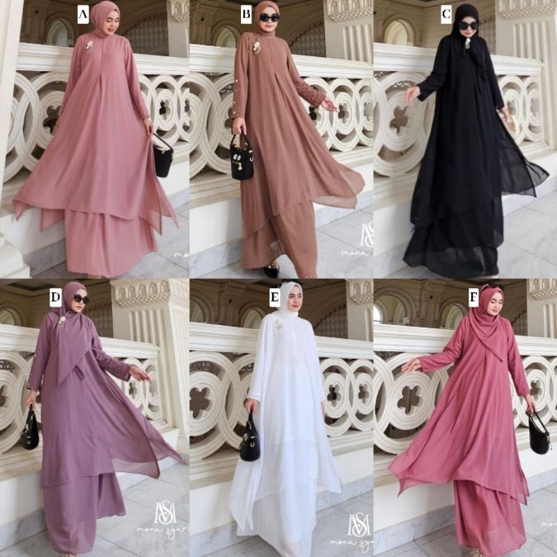 Arabella One Set Series Setelan Rok Hitam by Mona Syari