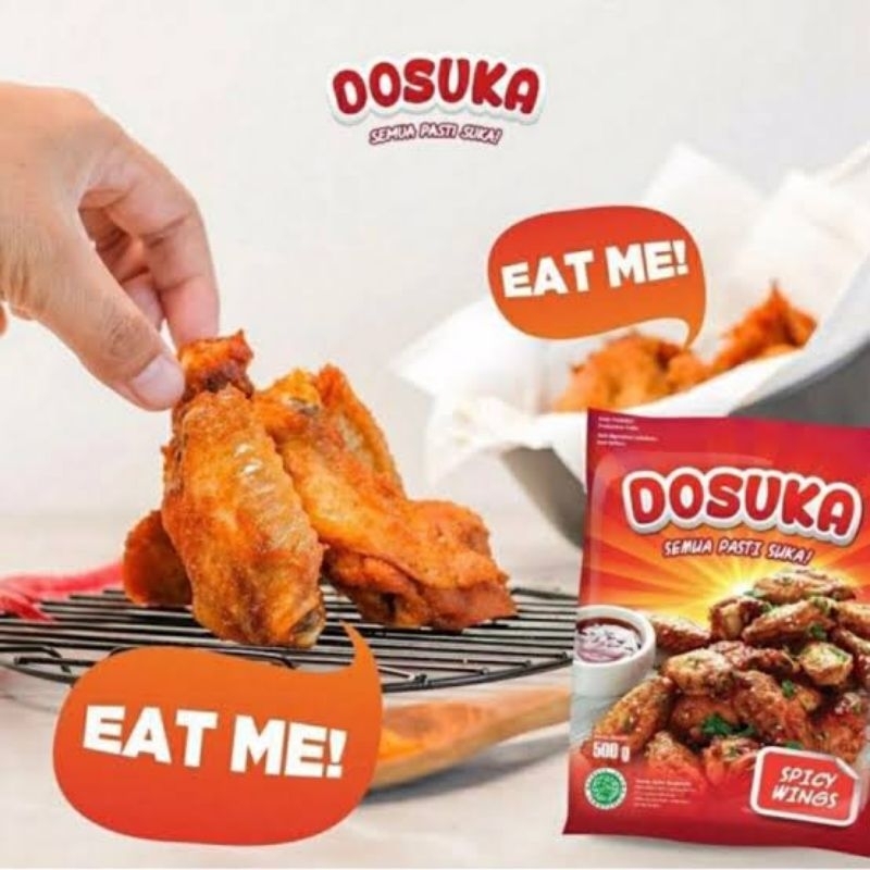 

DOSUKA Spicy Wing 500gr Sayap ayam Berbumbu Halal Enak Lezat