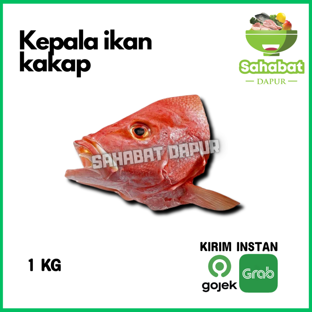 

Kepala Kakap /Kepala Kakap Segar/Kepala Kakap Merah Segar 1 kg - Sahabatdapur