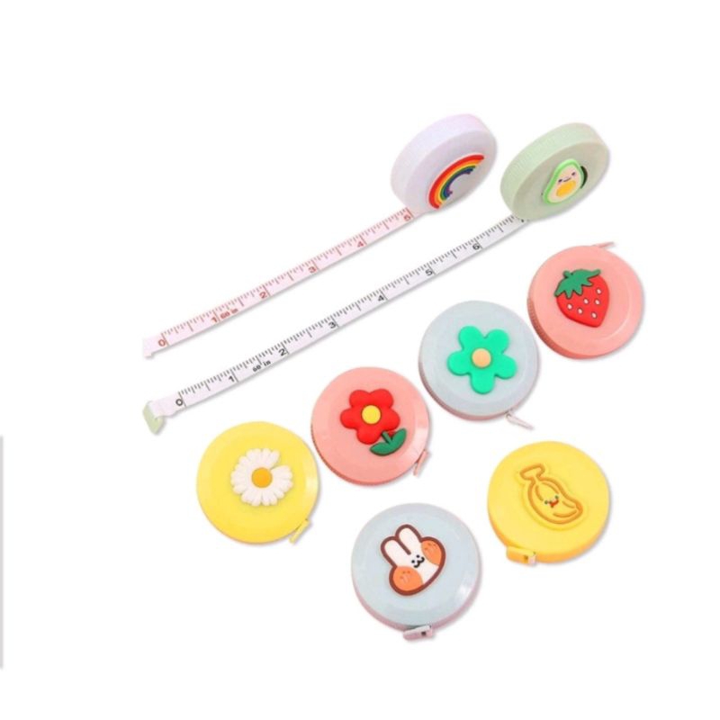 Meteran Gulung Mini Karakter Lucu 150cm Meteran Baju Double Side