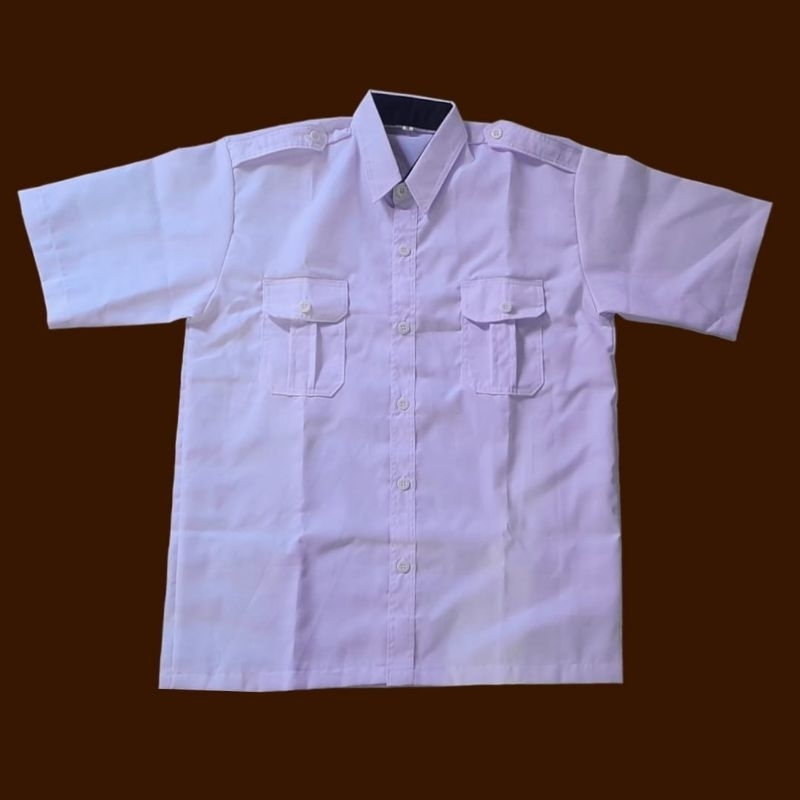 Baju putih pns asn pppk dinas seragam putih krah hitam Seragam PPPK PDH Outdoor / Lapangan / PDL len