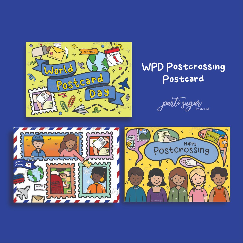 

WPD Postcrossing Postcard / Kartu Pos by Parti Sugar