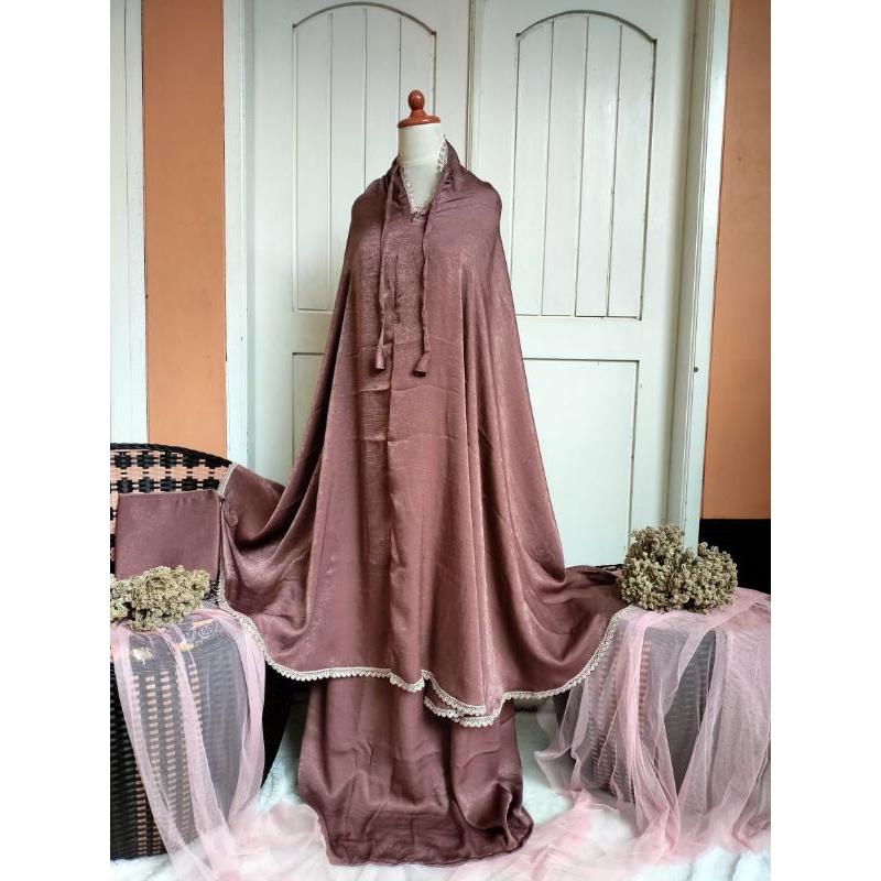 mukena santorini renda kecil