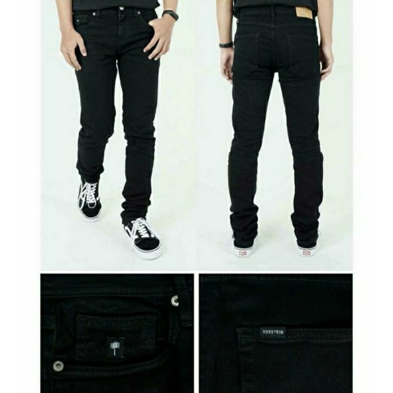 Jeans Torstein Hitam uk 28