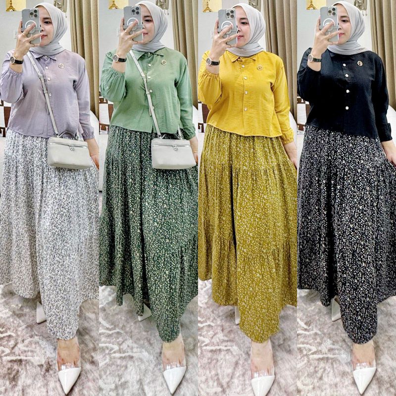 Keira Set Rok baju setelan wanita setelan rok wanita