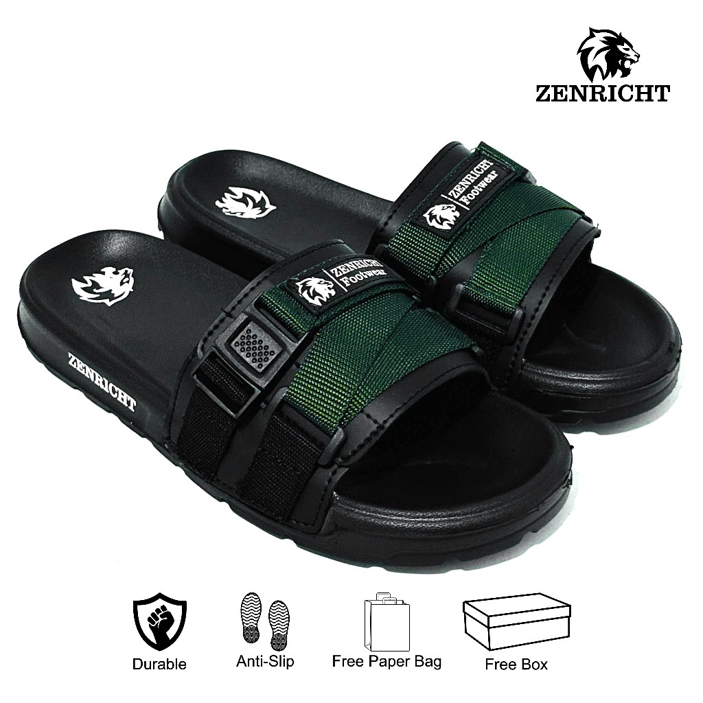 Zenricht Sendal Selop Pria Sendal Slerek Sendal Pria Kekinian