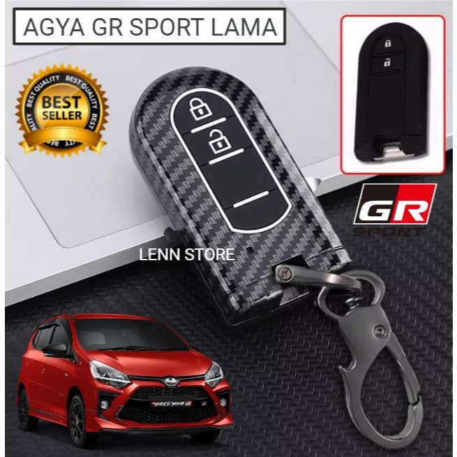 Cover Sarung Kunci Remote Carbon TOYOTA AGYA GR SPORT 2019 2020 2021 2022
