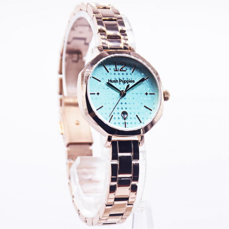Hush Puppies HP.3904L.1511 Jam Tangan Wanita Analog-Rose Dial Blue Original & Garansi