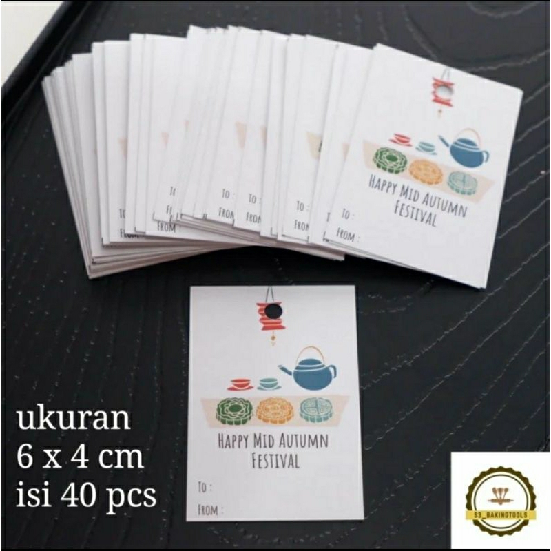 

hang tag mid autumn festival mooncake putih isi 40 lembar