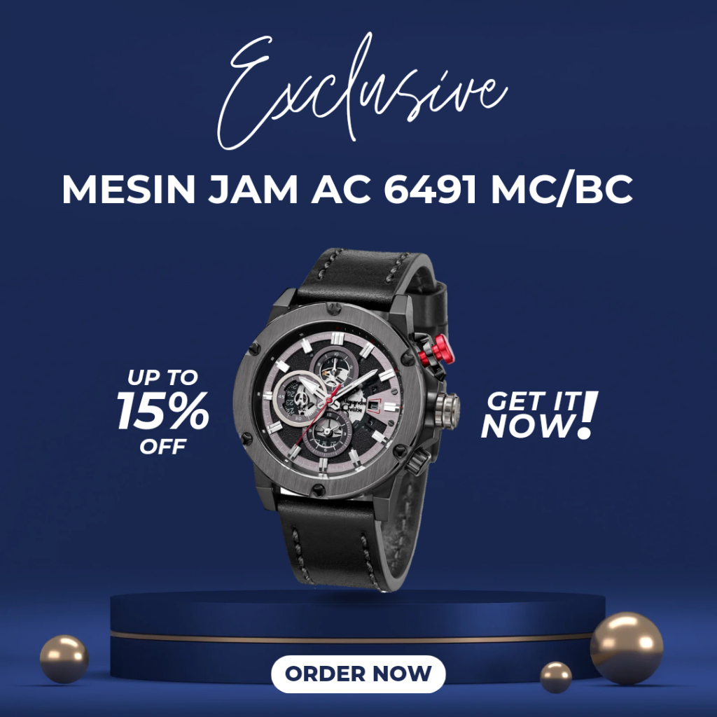 Mesin Jam Tangan Alexandre Christie AC 6491MC 6491BC AC6491 Quartz Movement