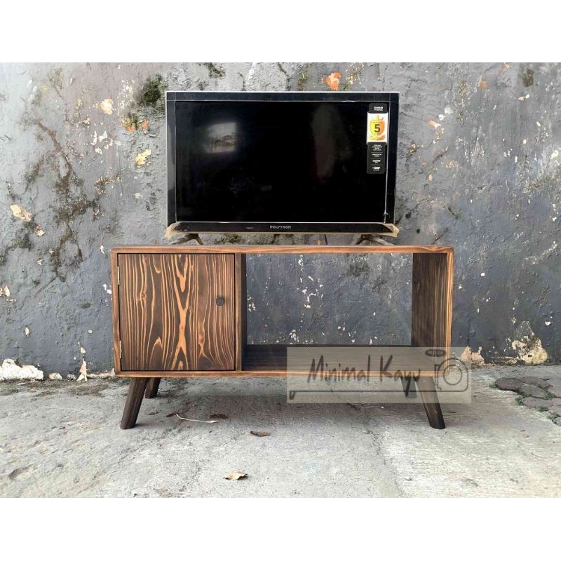 Furniture meja Tv Minimalis Rustic Rak TV FULL KAYU  pinus EX palet Jati Belanda uk 90x28x50cm