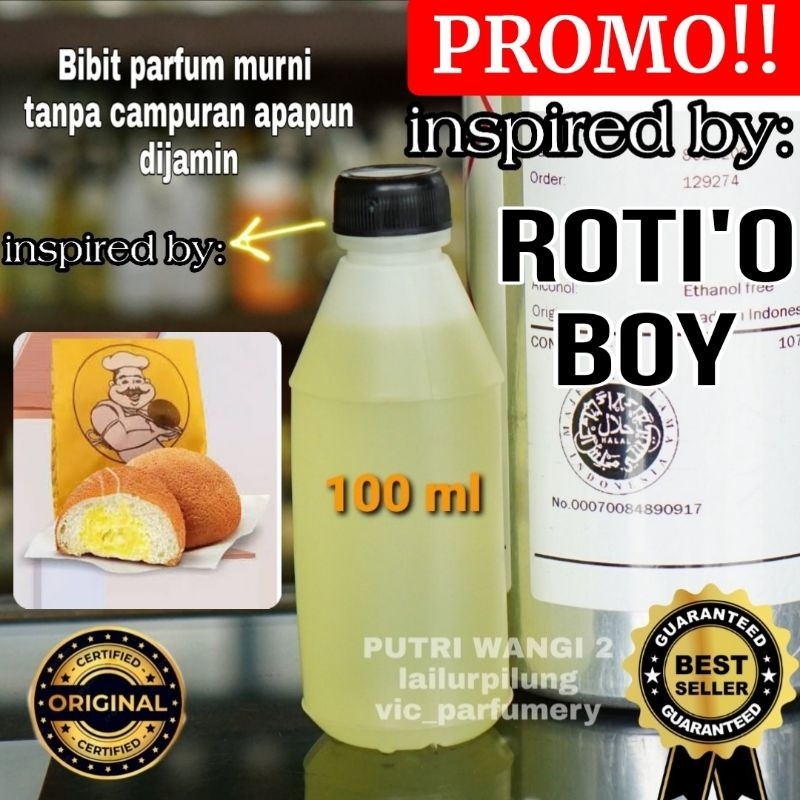 Roti o roti'o boy 100ML / 10ml/50ml/200ml BIBIT PARFUM MURNI ASLI TANPA CAMPURAN APAPUN original ins