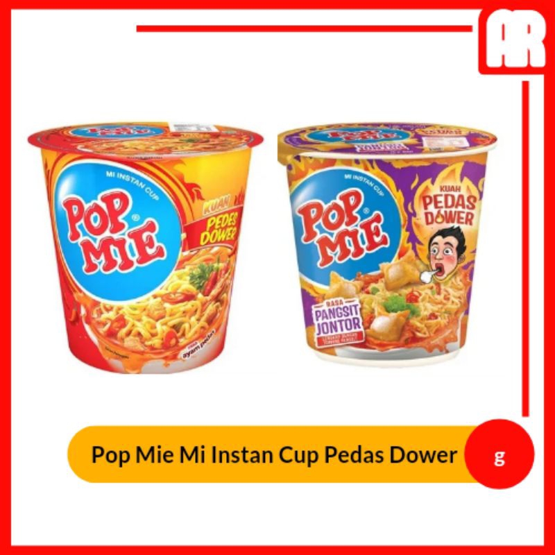 

Pop Mie Mi Instan Cup Kuah Pedas Dower 75g | AR Ostore