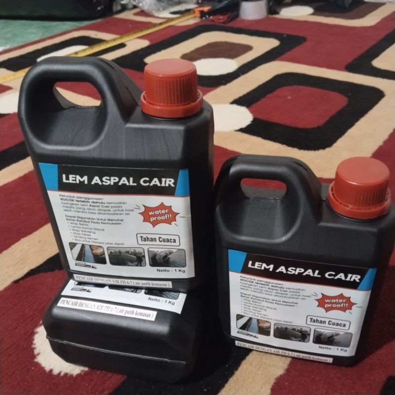 LEM/CHAT ASPAL CAIR | LEM  ANTI BOCOR ATAP DAN BETON | LEM ASPAL CAIR 1KG