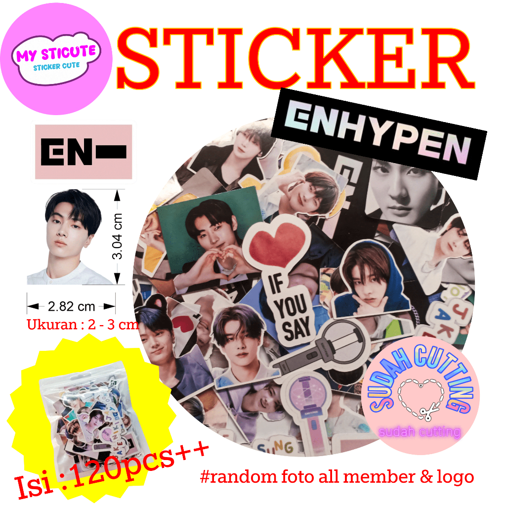 

(Isi : 120++ pcs)My StiCute Sticker Enhypen Image & Logo