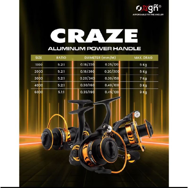 Reel Oxgn Craze 6000
