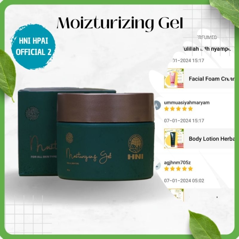Moisturizing Gel Perawatan Melembabkan Melembutkan Kulit Wajah Herbal Hni Hpai
