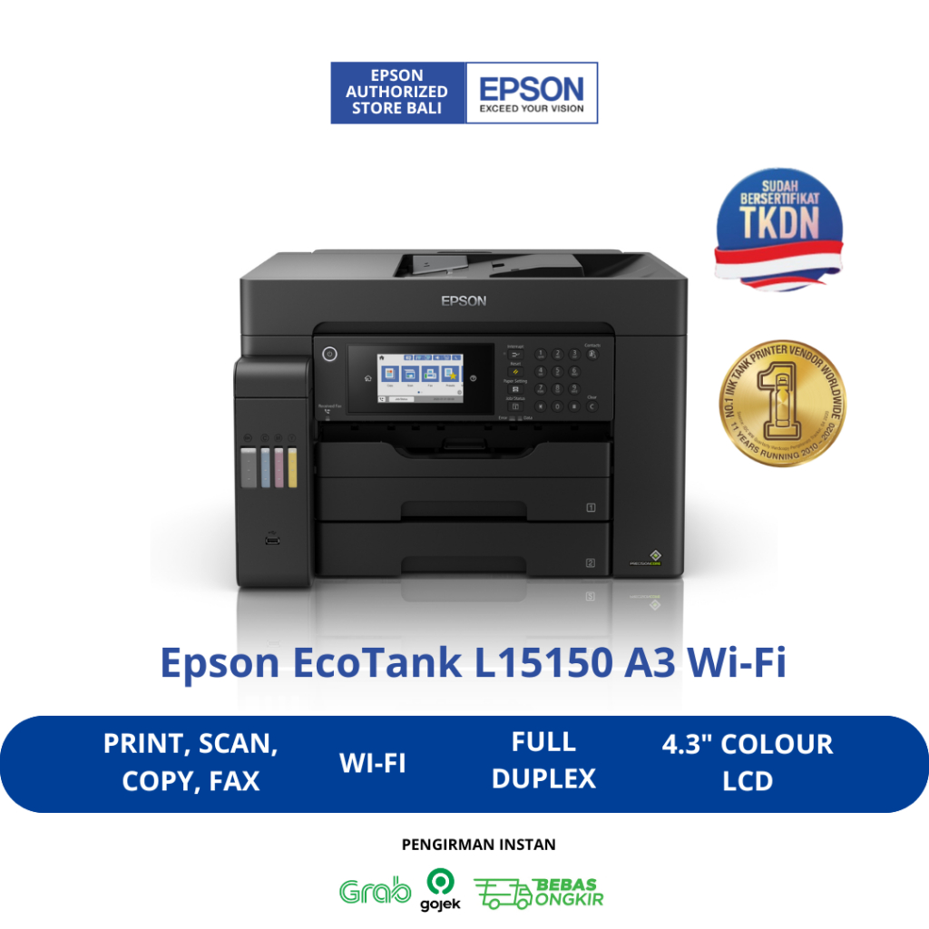 Epson Printer EcoTank L15150 L-15150 L 15150 A3 Wi-Fi Duplex All-in-One Ink Tank Printer