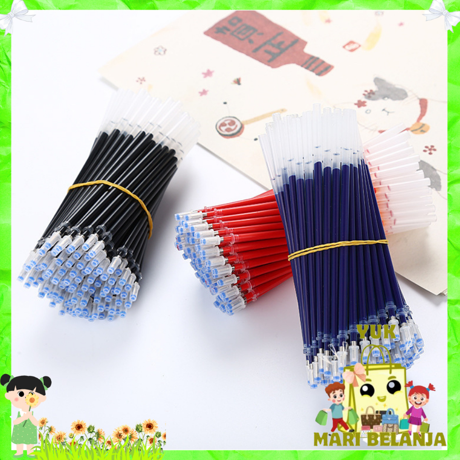 

YMB - Refill Tinta Pulpen Gel Tinta Pena cair Isi Ulang 0.5mm Tinta Pulpen Warna Biru Hitam Merah Isi Ulang Pulpen Gel Murah