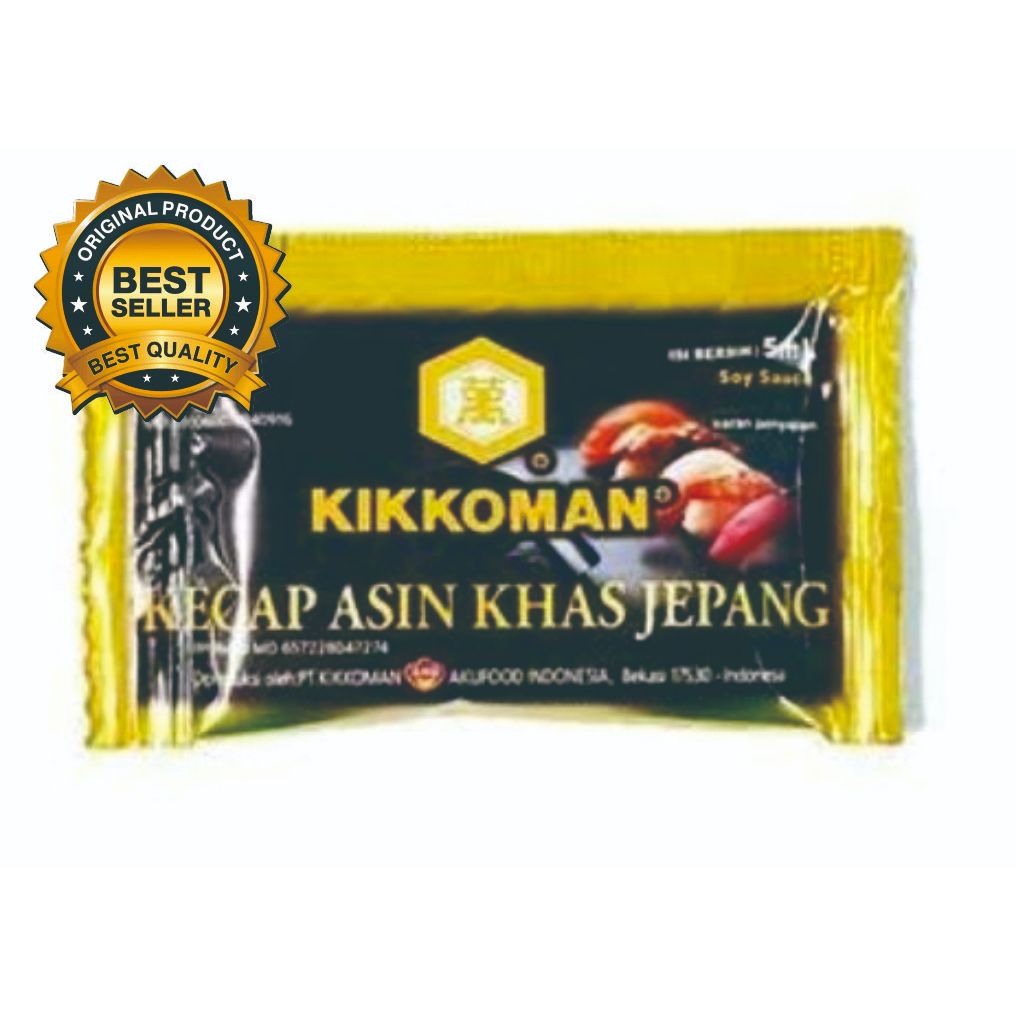 

Kikkoman Kecap Asin Khas Jepang HALAL 1 Sachet | Kecap Asin 5ml - Sushi Soy Sauce / KIKKOMAN kecap asin shoyu 1 sachet